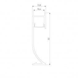 Профиль алюминиевый с рассеивателем для плинтуса Elektrostandard LL-2-ALP021 a066618