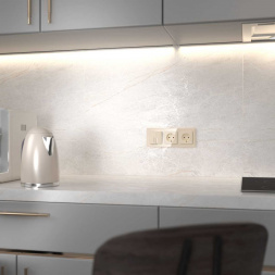 Выключатель двухклавишный с подсветкой Werkel айвори акрил W1120143 4690389197031