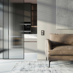 Выключатель двухклавишный проходной с подсветкой (дымчатый) W1222104/ a069459