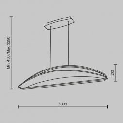 Подвесной светодиодный светильник Maytoni Breeze MOD281PL-L34BS3K