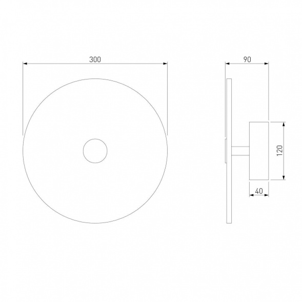 Настенный светодиодный светильник Eurosvet Thasos 40341 Led латунь