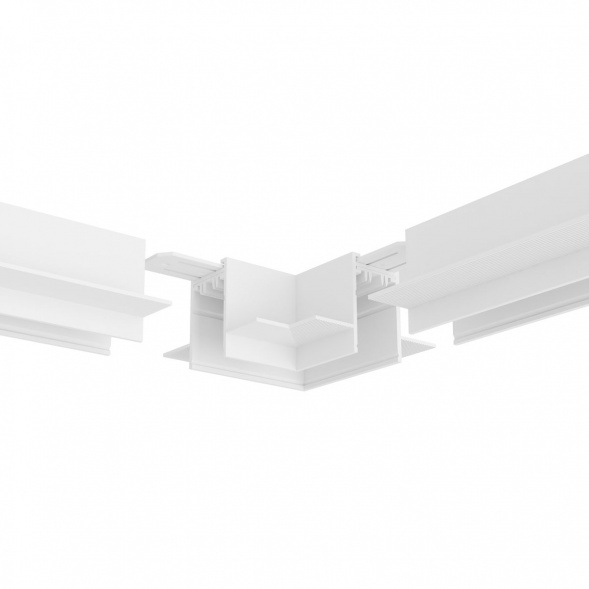 Коннектор L-образный потолок-потолок Denkirs Smart Hide TR2112-WH