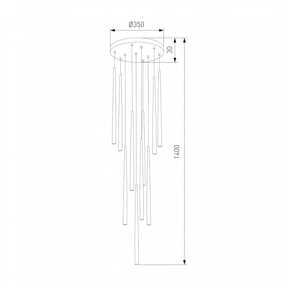 Подвесная люстра TK Lighting 10114 Piano