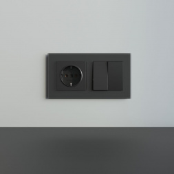 Рамка Werkel Senso на 2 поста черный, стекло soft-touch W0023108 4690389200373