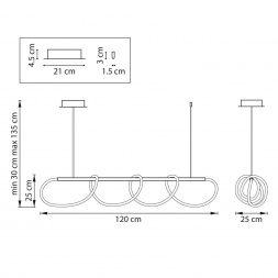 Люстра подвесная Corinto Lightstar 637093