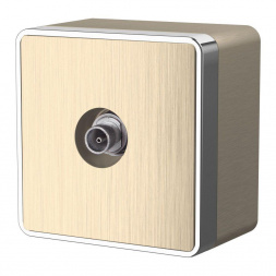 W5083010/ ТВ-розетка оконечная Gallant (шампань рифленый)