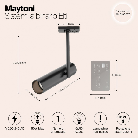 Трековый светильник Maytoni Track TR005-1-GU10-B