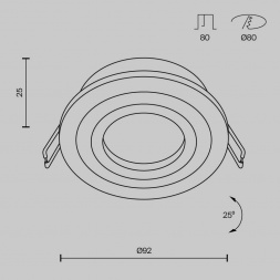 Встраиваемый светильник Maytoni Atom DL023-2-01S