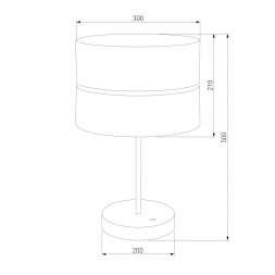 Настольная лампа TK Lighting 5472 Hilton Silver