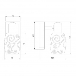 Спот Eurosvet 60301/1 хром/венге