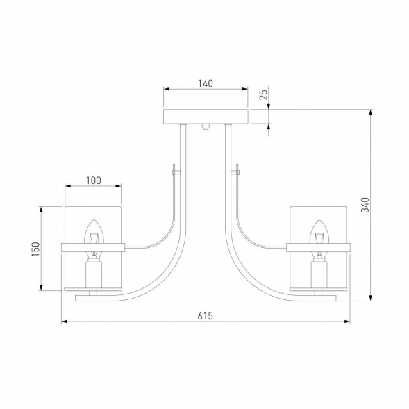 Потолочная люстра Eurosvet 60085/5 античная бронза