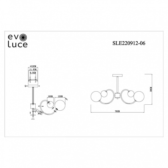 Потолочная люстра Evoluce Formae SLE220912-06