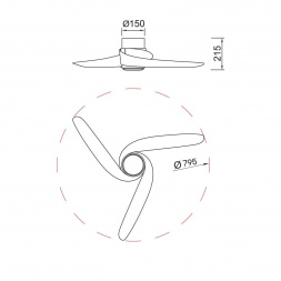 Люстра-вентилятор Mantra GROENLAND 9065