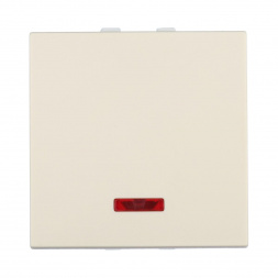 Выключатель LK Studio с индикатором 45х45мм (схема 1L) 16 A, 250 B (бежевый) LK45 850901-1