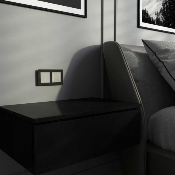 Умный сенсорный выключатель двухклавишный (дымчатый) W4523641/ a069765