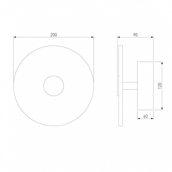 Настенный светодиодный светильник Eurosvet Thasos 40340 Led черный