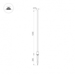 Ландшафтный светодиодный светильник Arlight KT-Champagne-L1200-3W Warm3000 034168