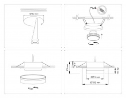 Светильник встраиваемый Ambrella Light TN6708