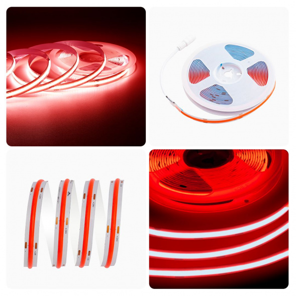 Светодиодная лента Apeyron 11W/m 352LED/m COB красный 3M 185ОО