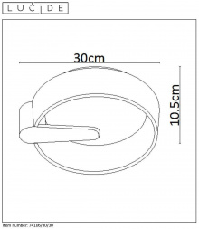 Потолочный светодиодный светильник Lucide Miami 74106/30/30