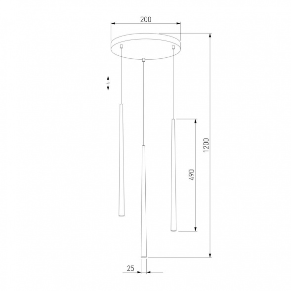 Подвесная люстра TK Lighting 6413 Piano Black