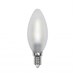 Лампа светодиодная филаментная Uniel E14 6W 3000K матовая LED-C35-6W/WW/E14/FR PLS02WH UL-00000305