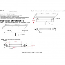 Трековый светодиодный светильник Crystal Lux CLT 0.31 010 6W BL M4000K