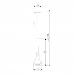 Подвесной светодиодный светильник Elektrostandard Hill 50211 Led черный жемчуг a060352