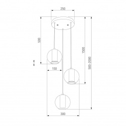 Подвесная светодиодная люстра Eurosvet Cobble 50258/3 LED дымчатый/ бежевый/ шоколад