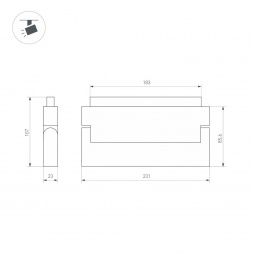 Трековый светодиодный светильник Arlight Mag-Orient-Flat-Fold-S230-12W Day4000 035856(1)
