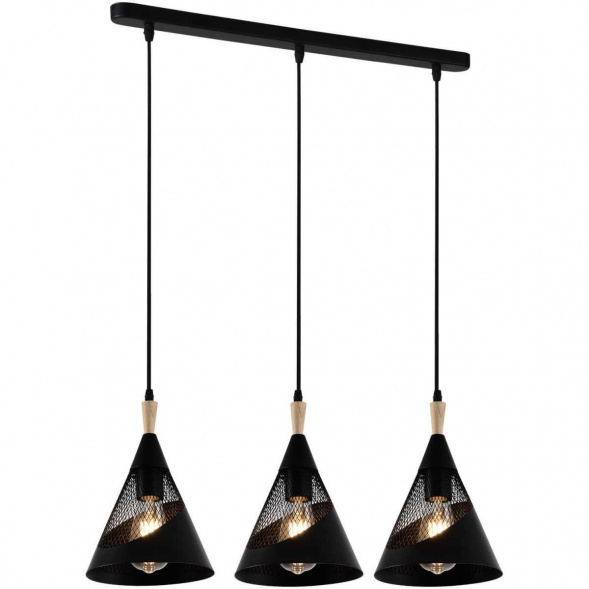 Люстра Reluce 03250-3.9-03 BK+WOOD