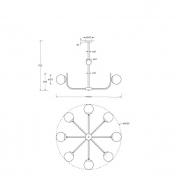 Подвесная люстра Maytoni Rendez-Vous MOD109PL-08BS
