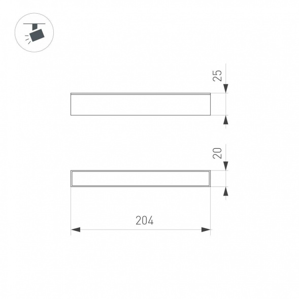 Трековый светодиодный светильник Arlight Mag-Flat-25-L200-6W Day4000 046331