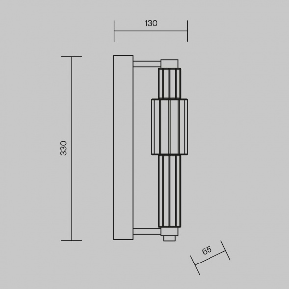 Настенный светильник Maytoni Verticale MOD308WL-L9CH3K