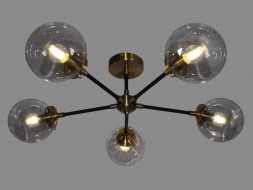 Потолочная люстра Elvan LU-208/5-E27-BkBaCl