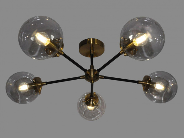 Потолочная люстра Elvan LU-208/5-E27-BkBaCl