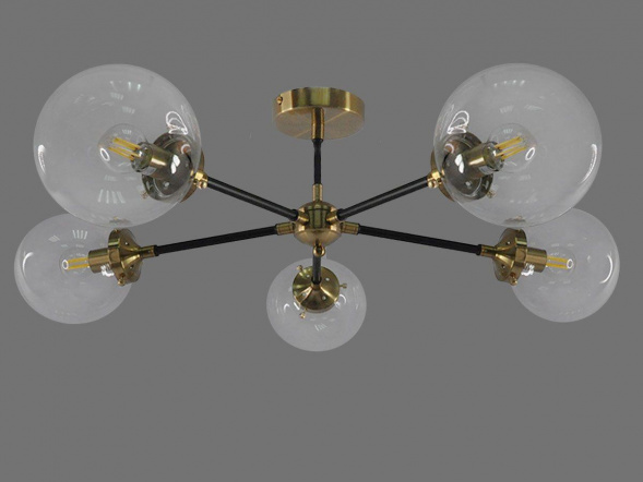 Потолочная люстра Elvan LU-208/5-E27-BkBaCl