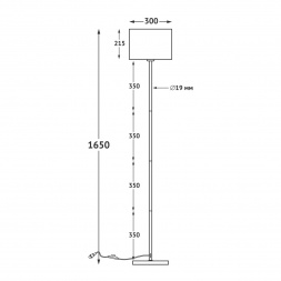 Торшер Uniel UML-T521 E27 Black/Black UL-00012407