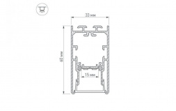 Профиль с рассеивателем Arlight S2-LINE-3360-2500 ANOD+OPAL 021171