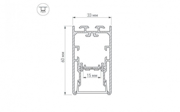 Профиль с рассеивателем Arlight S2-LINE-3360-2500 ANOD+OPAL 021171