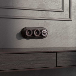 Переключатель-выключатель Werkel одноклавишный Retro коричневый W5612014 4690389166723