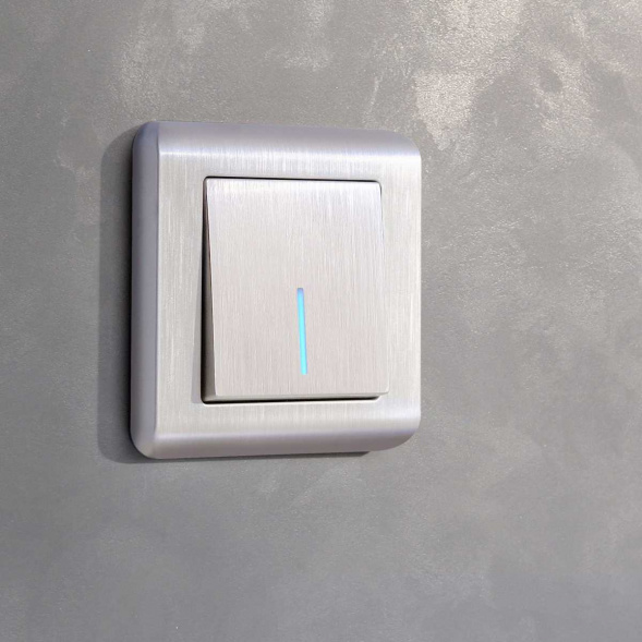 Выключатель одноклавишный проходной с подсветкой Werkel перламутровый рифленый W1112113 4690389160844