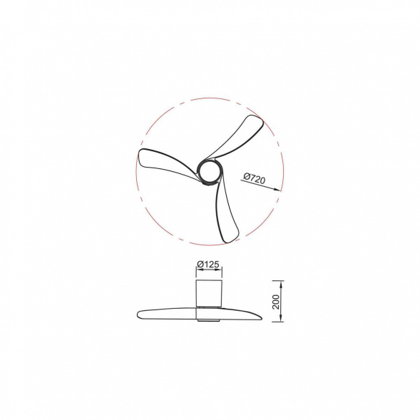 Люстра-вентилятор Mantra NEMO XS 9054