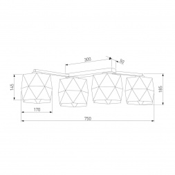 Потолочная люстра TK Lighting 3249 Siro White