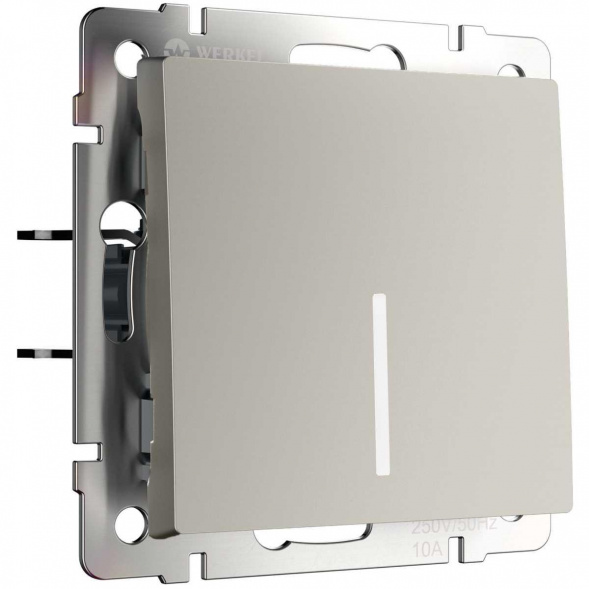 Выключатель одноклавишный с подсветкой (дымчатый) W1210104/ a069448