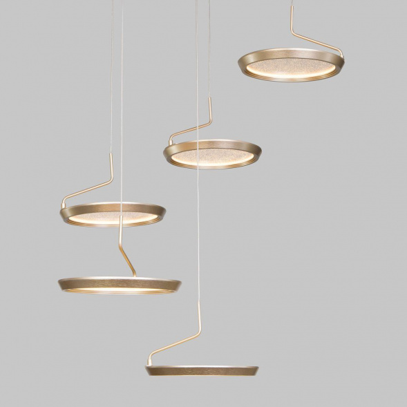 Подвесная светодиодная люстра Eurosvet Crespella 90034/6 золото