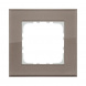 Рамка LK Studio 1-постовая, натуральное стекло (серо-коричневый) LK80 844119-1