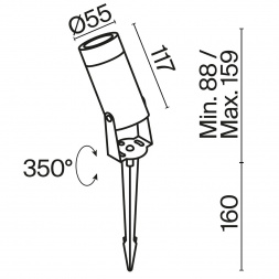 Ландшафтный светодиодный светильник Maytoni Bern O050FL-L5GF3K