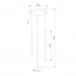 Подвесная люстра TK Lighting 6421 Piano Gold