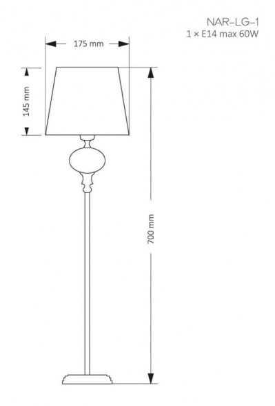 Настольный светильник KUTEK MOOD Narni NAR-LG-1(CZ)